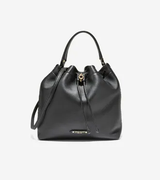 Cole Haan Womens Isabella Bucket Bag - Black