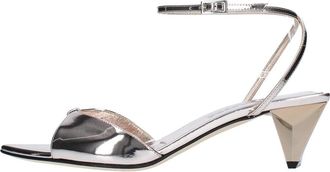 3Juin Melody Sandaal - Dames - Sandalen met hakken - Grijs - 37 1/2 EU - Leer - Schoenen
