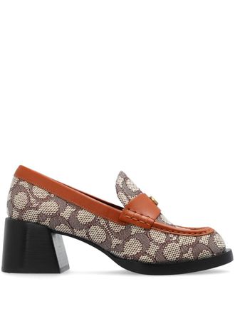 Coach Natalie 65 mm loafers met hak - Bruin
