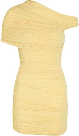 Ronny Kobo Cicilia Ruched Stretch-jersey Mini Dress - Yellow - XL (UK16 / XL)