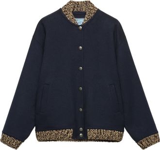Prada Bomber in maglia - Blu