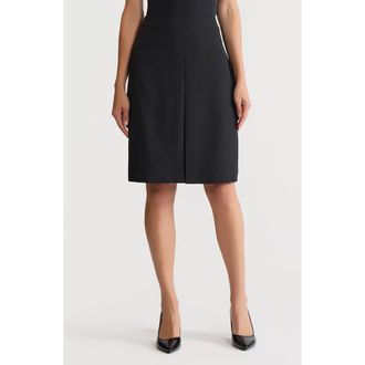 Kasper Box Bleat Front Skirt in Black at Nordstrom Rack, Size 14P