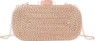Tiffany & Fred Tiffany And Fred Paris Woven Metallic Frame Clutch