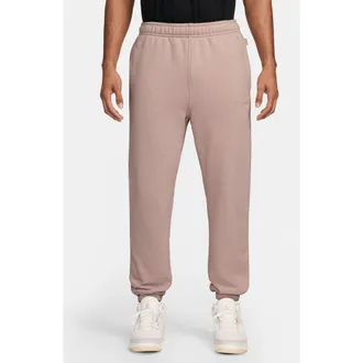 Nike Jordan Wordmark Cotton Fleece Sweatpants in Pink Oxford at Nordstrom, Size Small