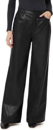 Habitual Slounch Wide Leg Faux Leather Pants in Black at Nordstrom, Size 14