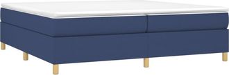 vidaXL Vidaxl - Cama Box Spring Con Colch&oacute;n Tela Azul 200x200 Cm