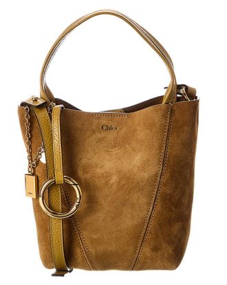 Chlo&eacute; Chloe Spin Small Suede Bucket Bag