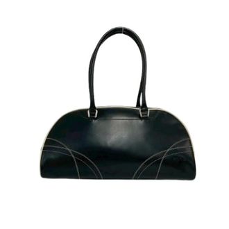 Prada Pre-owned Handbags, female, Black, Size: ONE SIZE Pre-owned Leather Bowling Bag