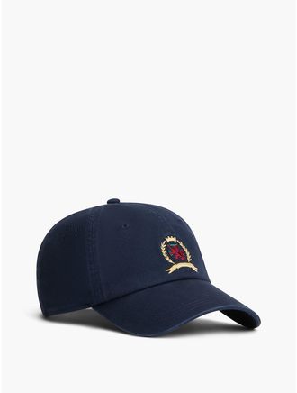 Tommy Hilfiger Mens Embroidered Crest Baseball Cap - Navy Blue