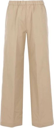 Aspesi Wijde broek - Dames - Wijde Broeken - Beige - XS - Broeken