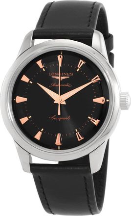 Longines Conquest Heritage Automatic Black Dial Mens Watch L1.650.4.52.2