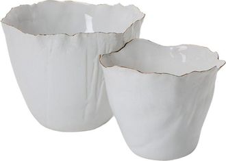 Tozai Home Home Set Of 2 Free Form Planters