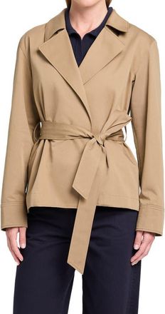 TWP Wrap Me Up Belted Cotton Coat in British Khaki at Nordstrom, Size Medium