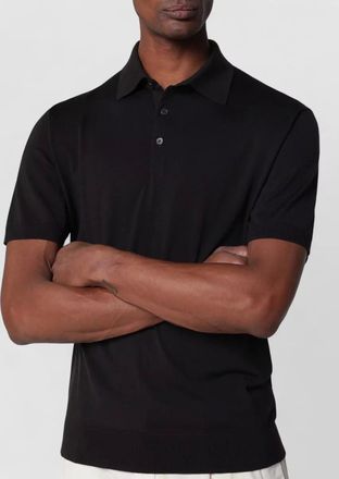 Ermenegildo Zegna short sleeve polo shirt ribbed trims