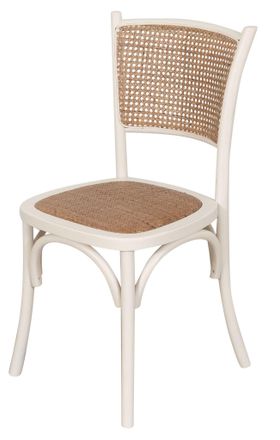 Biscottini International Silla De Cocina 46x90x43 Cm Silla De Madera Y Rat&aacute;n Silla De Comedor R&uacute;stica Sillas De Restaurante Modernas Silla Thonet Vintage