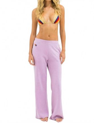 Aviator Nation Wide Leg Pocket Sweatpants In Mauve