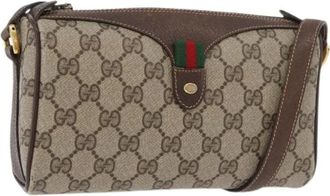 Gucci Pre-owned Cross Body Bags, female, Beige, Size: ONE SIZE Pre-owned Vintage GG Shoulder Bag