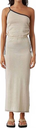 Zulu & Zephyr Contrast Maxi Skirt In Stone
