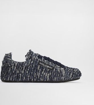 Dolce & Gabbana Denim Portofino Soft - Man Sneakers Blue 41.5