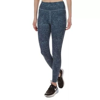 Nike One Leopard Tight Fit Leggings Cerulean Blue CK3072-424 Womens