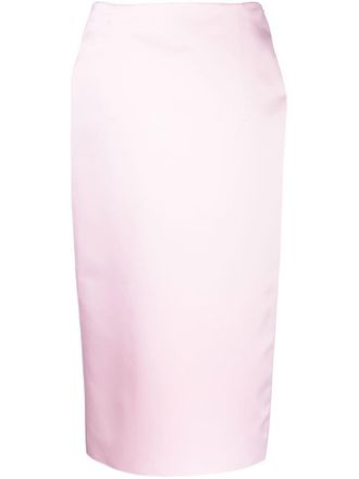 Prada rear slit high-waisted skirt - Pink