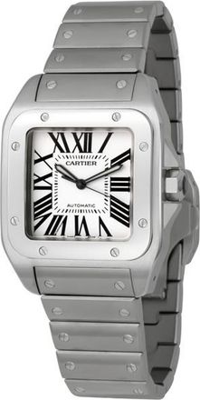 Cartier Pre-owned Cartier Santos 100 Silvered opaline dial Dial Mens Watch W200737G
