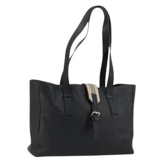 Burberry Pre-owned Tote Bags, female, Black, Size: ONE SIZE Pre-owned Vintage Tote Bag