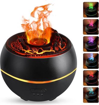 OEM Difusor De Aceites Esenciales De 360 Ml, Humidificador Volc&aacute;nico Con Temporizador, Protecci&oacute;n De Apagado Autom&aacute;tico Y Luz Nocturna Led De 7 Colores, D