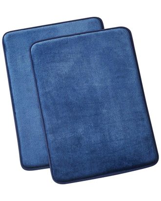 Royal Velvet Set Of 2 Signature Solid Memory Foam Bath Rugs