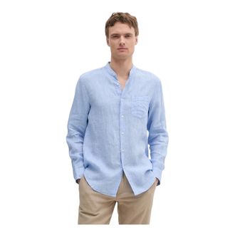Benetton Linnen Shirt - Heren - Casual Overhemden - Blauw - M - Linnen - Overhemden
