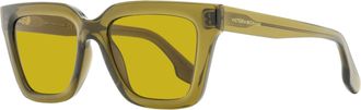 Victoria Beckham Womens Tapered Rectangular Sunglasses VB644S 316 Khaki 53mm