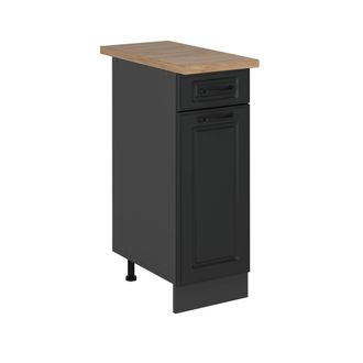 Vicco Mueble Bajo De Cocina R-line, Antracita Casa De Campo, 30 Cm, Et Roble, Vicco