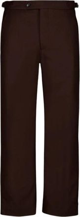 Bode Twill Broek met Zijgesp - Heren - Nette broeken - Bruin - W30 - Wol - Broeken