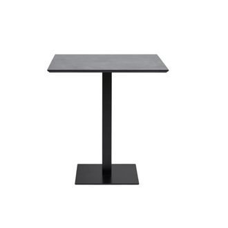 Moloo Mesa de centro para 2 personas acabado en piedra y acero 70x70cm