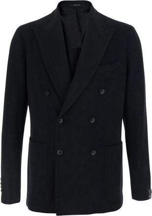 Tagliatore Monte Carlo Double-breasted Jacket - Heren - Blazers - Zwart - L - Jassen
