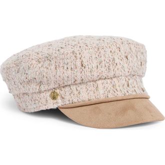 Vince Camuto Boucl&eacute; & Faux Suede Conductor Hat in Blush at Nordstrom Rack