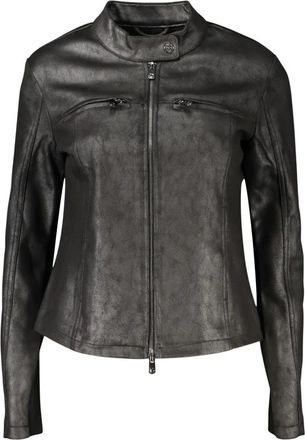 Desigual Bikercy Jas - Dames - Leren en Su&egrave;de Jassen - Zwart - S - Leer - Jassen