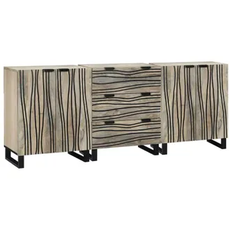vidaXL Juego De Muebles De Ba&ntilde;o Con Caj&oacute;n 3 Pcs Madera De Ingenier&iacute;a
