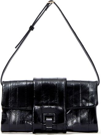 Proenza Schouler Flip leather shoulder bag - women - Eel Skin - One Size - Black