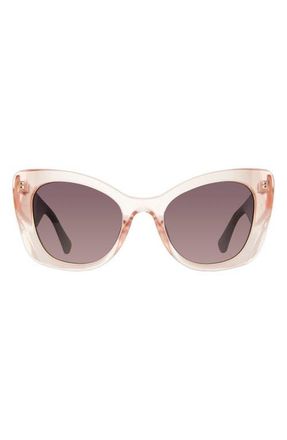 Kurt Geiger 52mm Gradient Cat Eye Sunglasses in Light Pink/Azure Gradient at Nordstrom