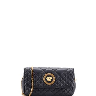 Versace Medusa Icon Chain Flap Bag Quilted Leather Mini