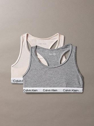 Calvin Klein Pack de 2 corpi&ntilde;os para ni&ntilde;a - Icon Cotton Stretch