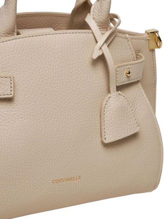Coccinelle Womens Handbag Lambskin White Cow Leather Bags - Handbags