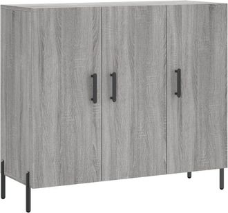 vidaXL Sideboard Grey Sonoma 90x34x80 cm Engineered Wood Vidaxl