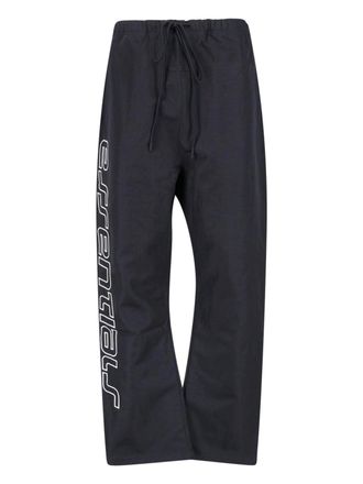 Fear of God Black Relaxed Straight Leg Logo Trousers
