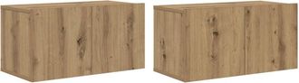 vidaXL Vidaxl - tv Cabinet Set Artisan Oak mdf Medium tv Cabinet Rectangular