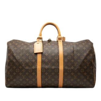 Louis Vuitton Pre-owned Weekend Bags, female, Brown, Size: ONE SIZE Pre-owned Keepall 55