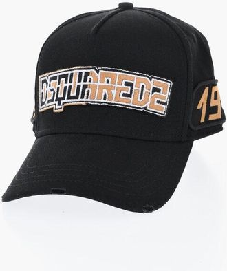 Dsquared2 Cotton Gabardine Baseball Cap with Patches size Unica
