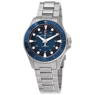 Hamilton Pre-owned Hamilton Khaki Navy Scuba Automatic Blue Dial Mens Watch H82505140