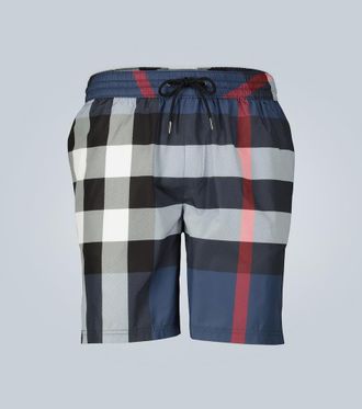 Burberry Large check-printed swim shorts